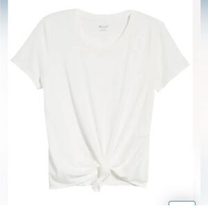 MADEWELL WHITE TIE FRONT TEE